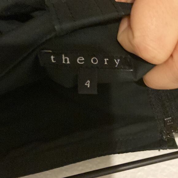 Theory Button Belted Accent Retro 60's Fit Pencil Skirt  Formal Jackie Kennedy - Picture 8 of 9